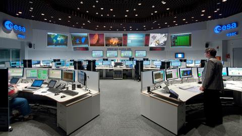 Herzstück von Europas Raumfahrt: Der ESOC-Kontrollraum