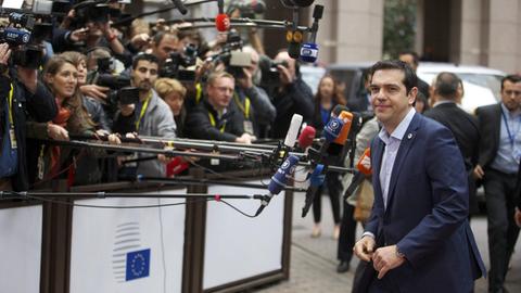 Der griechische Ministerpräsident Alexis Tsipras bei seiner Ankunft zum EU-Sondergipfel in Brüssel.