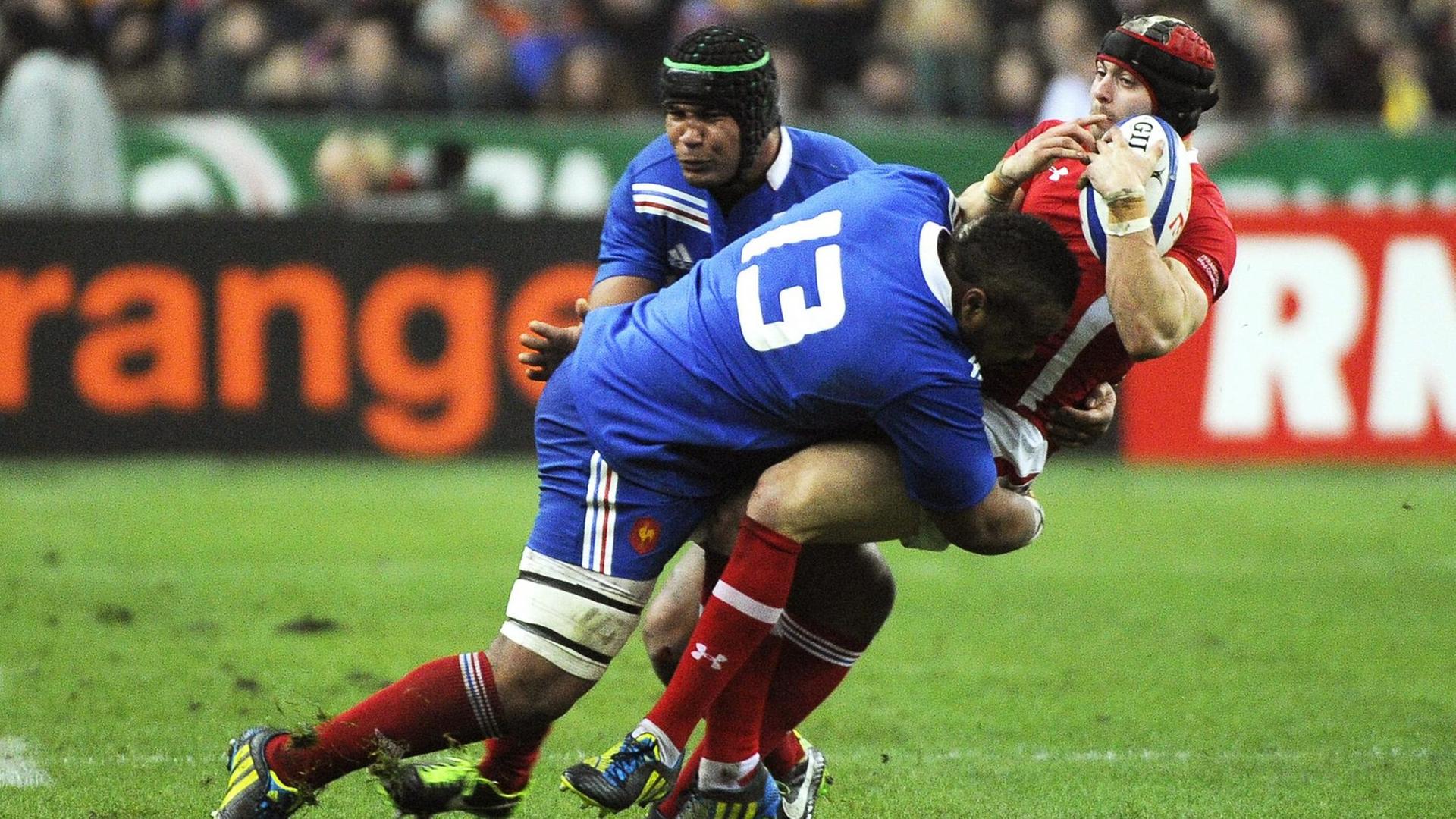 Rugby-Match zwischen Frankreich und Wales im Februar 2013.