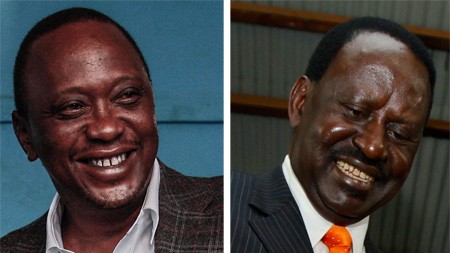 Kandidaten für Kenias Präsidentschaft: Raila Odinga und Uhuru Kenyatta