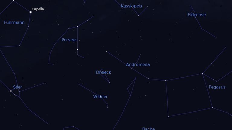 Pegasus und Andromeda bilden den größten Wagen, die Plejaden im Stier den kleinsten