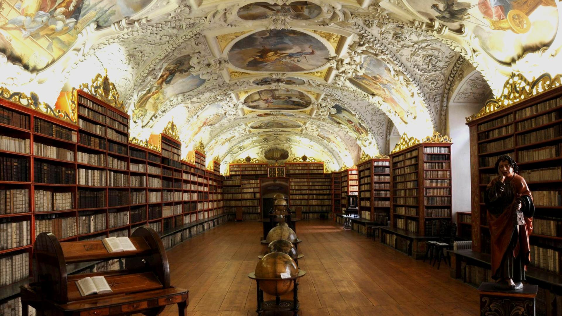 Die Tschechische Nationalbibliothek in Prag. Das Land hat die höchste Bibliotheksdichte weltweit.