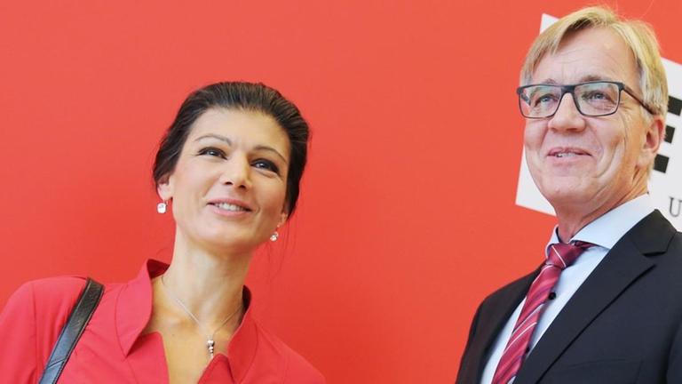 Die neue Doppelspitze der Linksfraktion: Sahra Wagenknecht und Dietmar Bartsch.