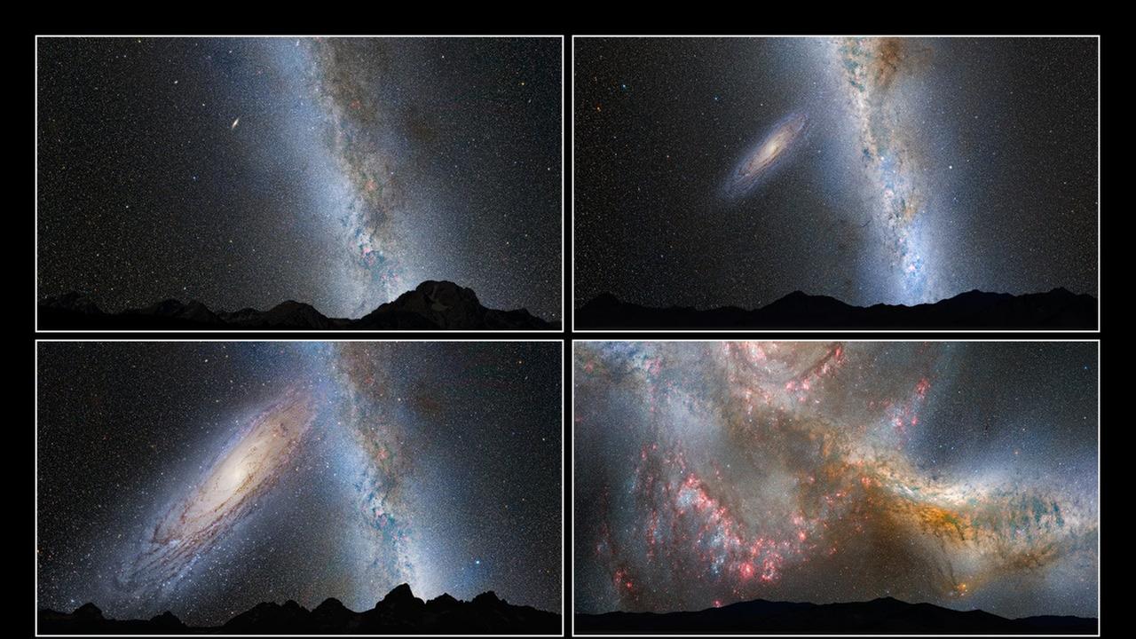 So wird die Andromeda-Galaxie in den nächsten vier Milliarden Jahren immer näher an die Milchstraße heranrücken und schließlich mit ihr verschmelzen