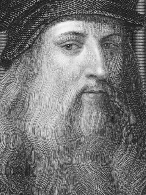 Leonardo da Vinci, 1452 bis 1519. Italienischer Maler, Bildhauer, Architekt und Ingenieur.