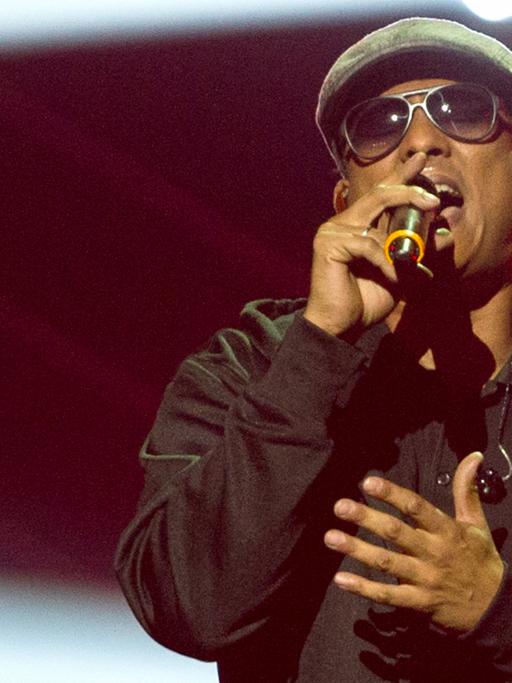 Der Musiker Xavier Naidoo bei einem Auftritt in Mannheim