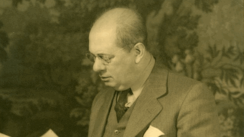 Der Dirigent und Komponist Ignatz Waghalter 1945 in New York