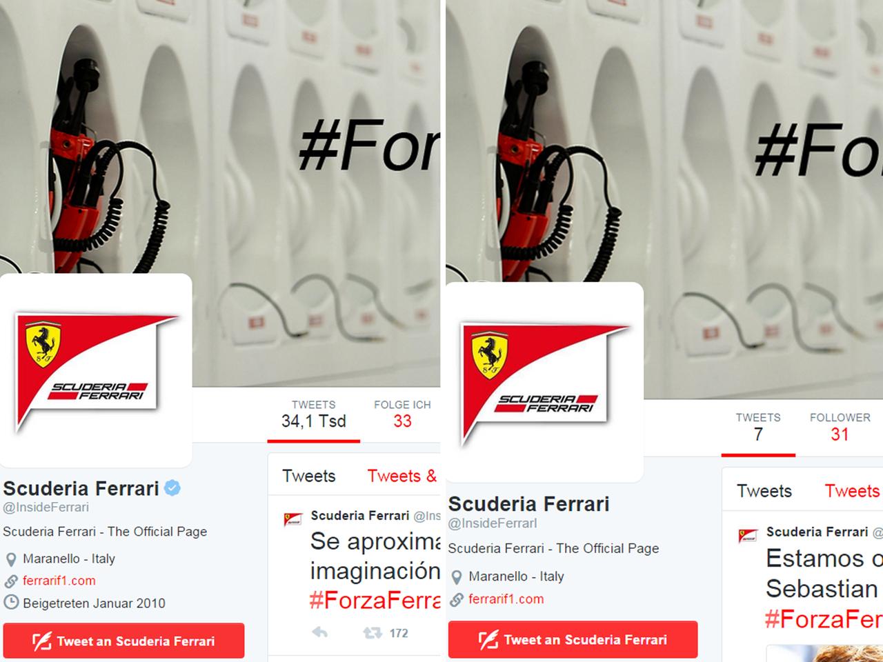 Original (l.) und Fälschung - der echte Ferrari-Kanal wurde eins zu eins nachgebaut