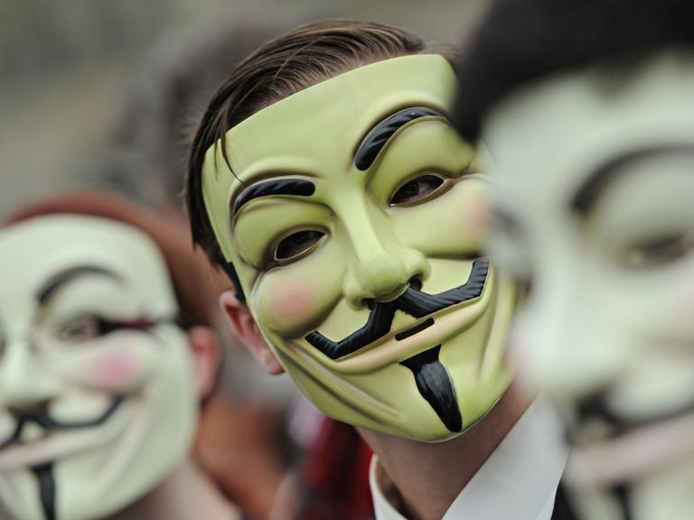 Mehrere Guy-Fawkes-Masken