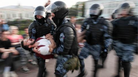 Protest in Moskau am 27. Juli 2019