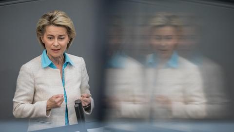 Verteidigungsministerin Ursula von der Leyen im Bundestag.