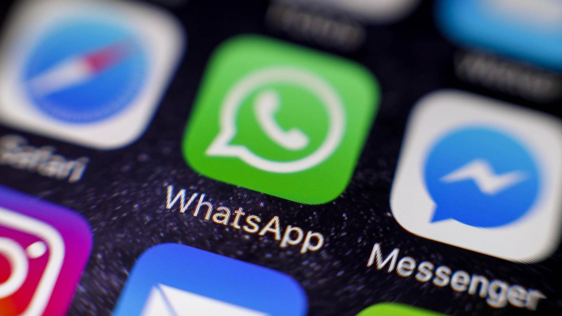 WhatsApp-Icon auf einem Smartphone