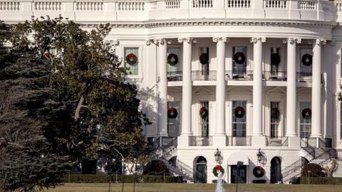 Ein Teil der sogenannten Jackson-Magnolie am Weißen Haus in Washington.