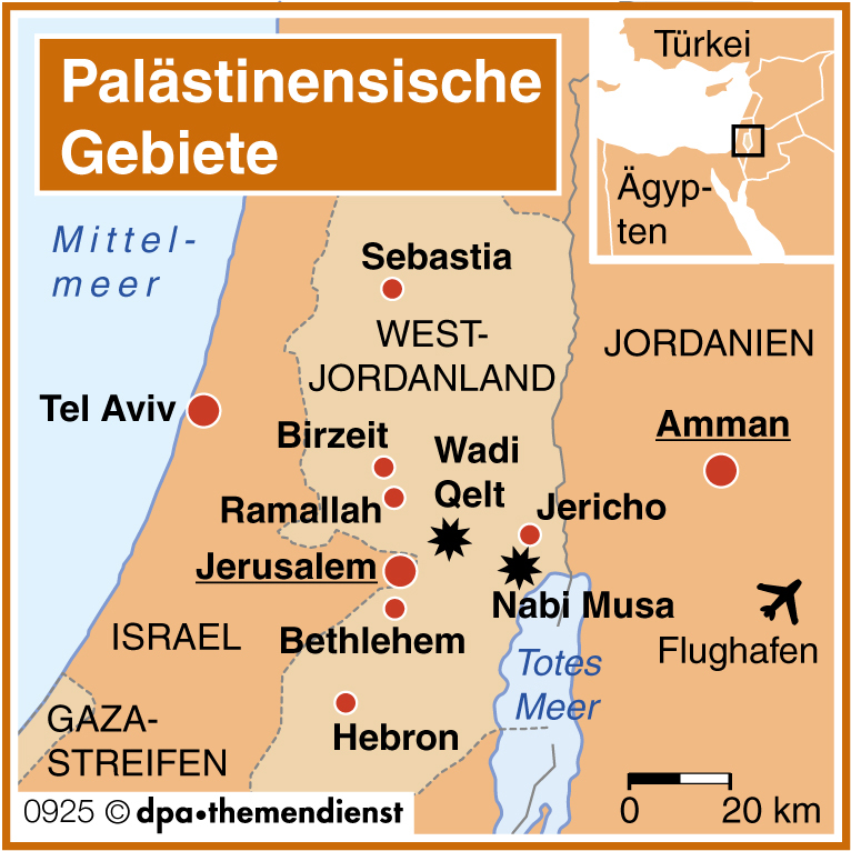 Grafik der palästinensischen Gebiete