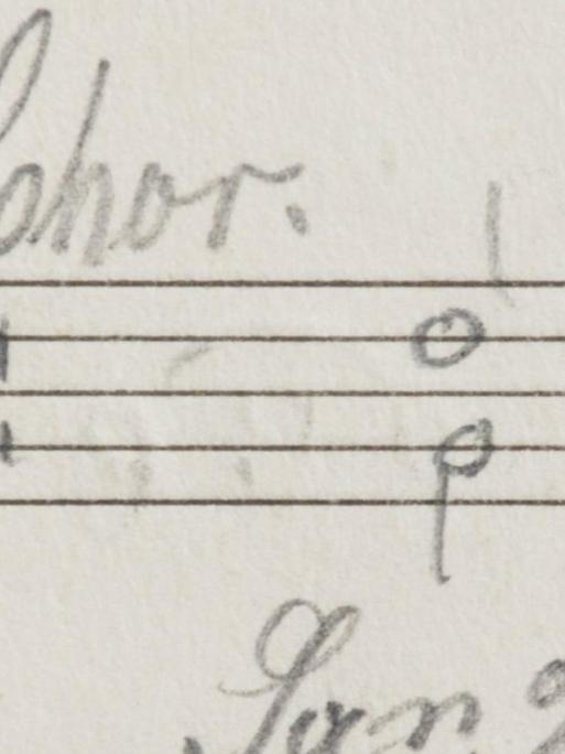 Ein Notenblatt mit der Überschrift Chor