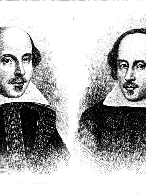 Zwei der bekanntesten Bildnisse des 17. Jahrhunderts: William Shakespeare.