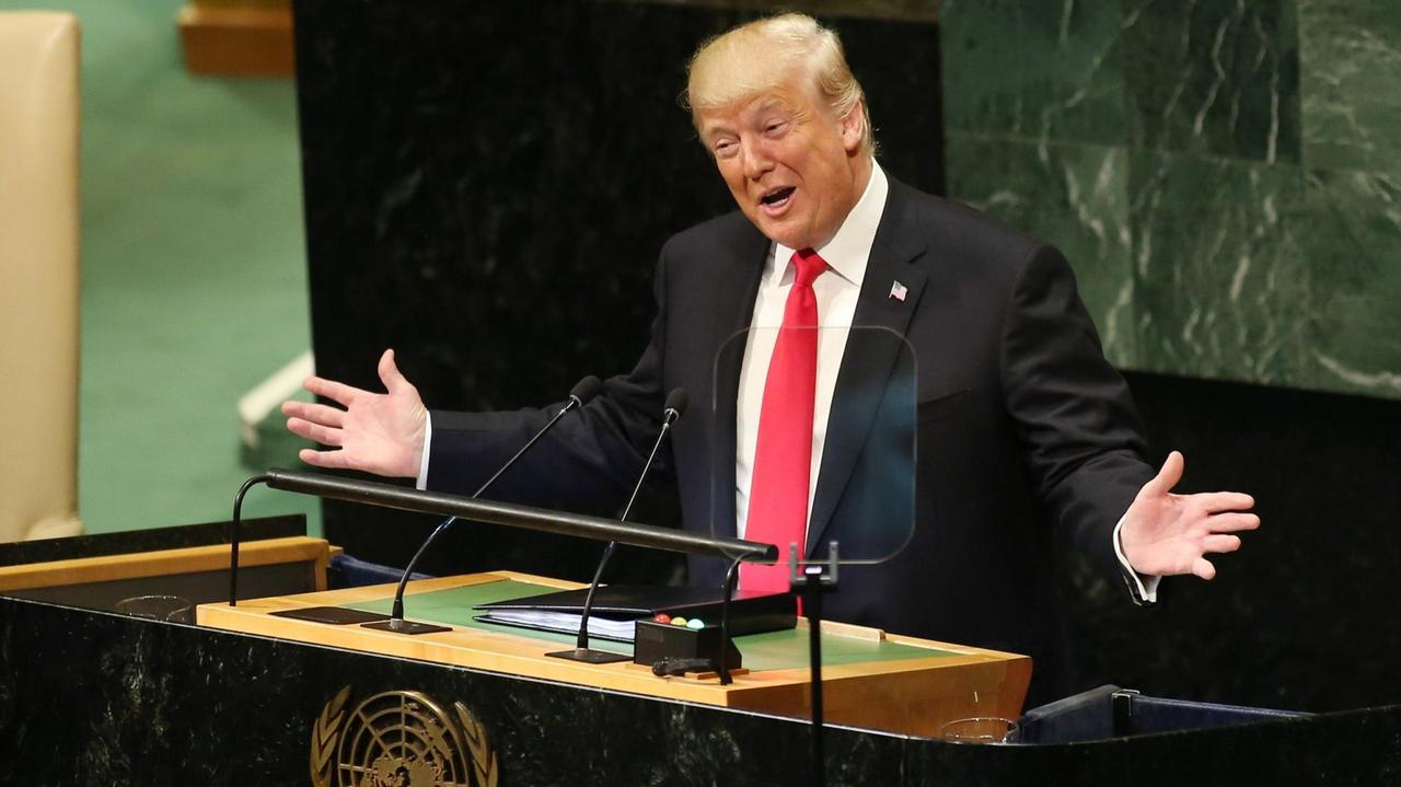 US-Präsident Donald Trump spricht vor der UN-Vollversammlung.