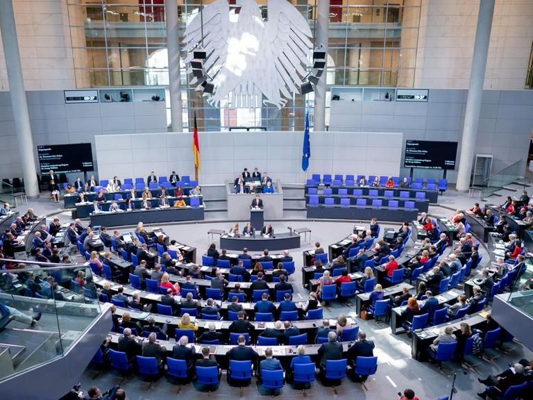 Das Plenum des Bundestages.