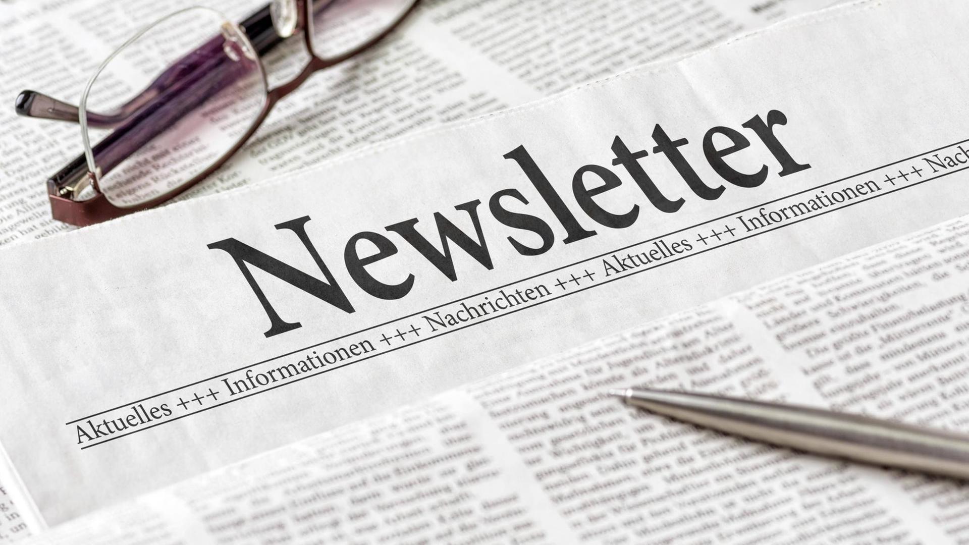 Eine Zeitung mit dem Titel "Newsletter"