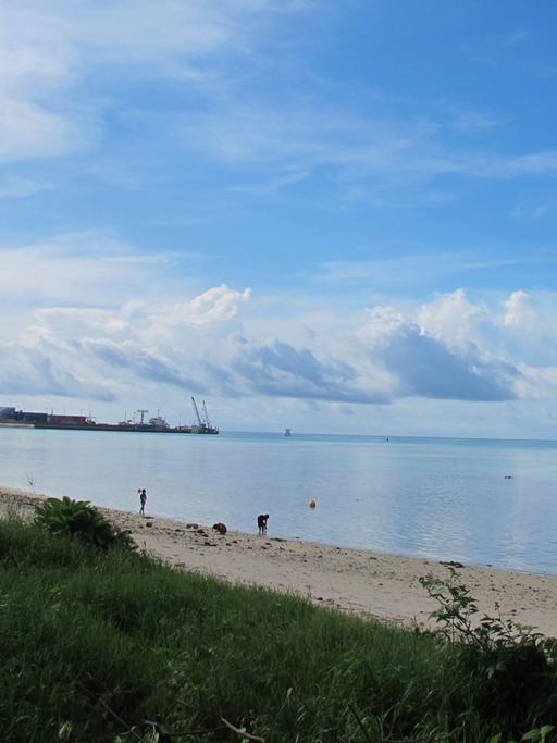 Ein Strand des Pazifikstaats Kiribati 