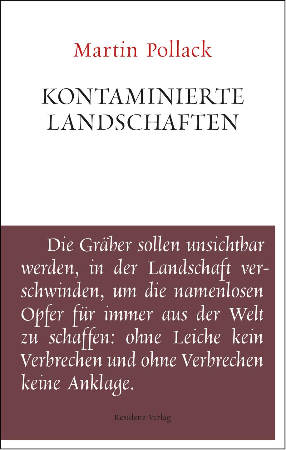 Lesart-Cover: Martin Pollack "Kontaminierte Landschaften"