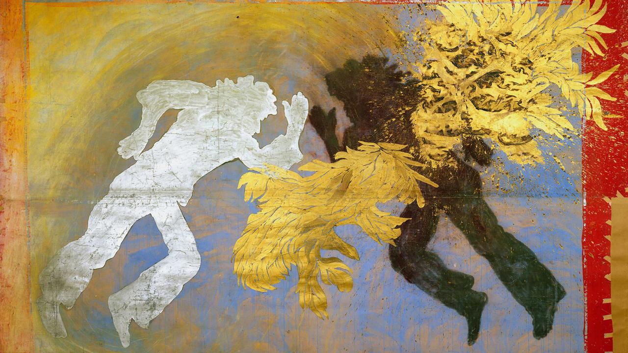 Das Bild "Der Engel und sein Schatten" (1974) von Michael Buthe wurde im Arp Museum in Remagen ausgestellt. Das Bild "Der Engel und sein Schatten" (1974) von Michael Buthe wurde im Arp Museum in Remagen ausgestellt.