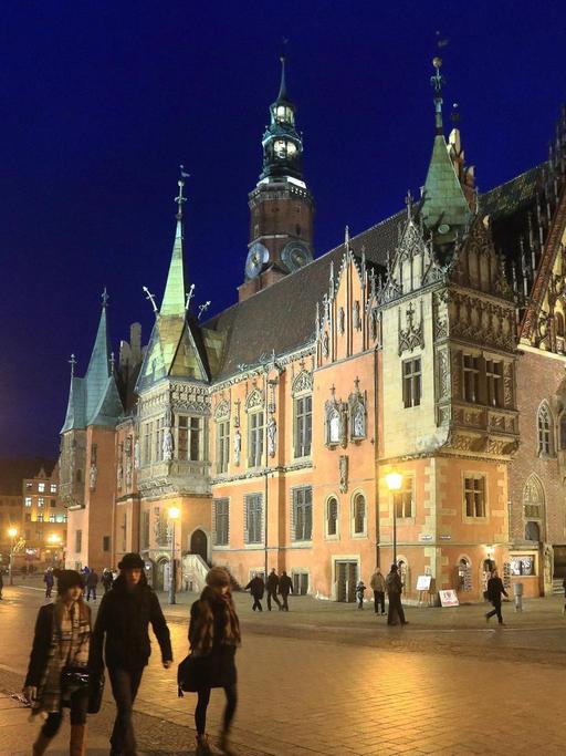 Das Alte Rathaus am Marktplatz in Breslau