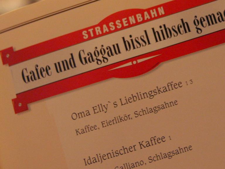 Speisekarte des Erlebnisrestaurants "Dresden 1900" mit sächsischen Spezialitäten.