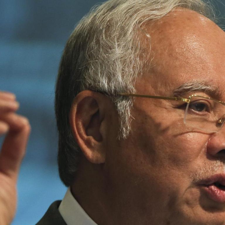 Sie sehen Malaysias Regierungschef Najib Razak