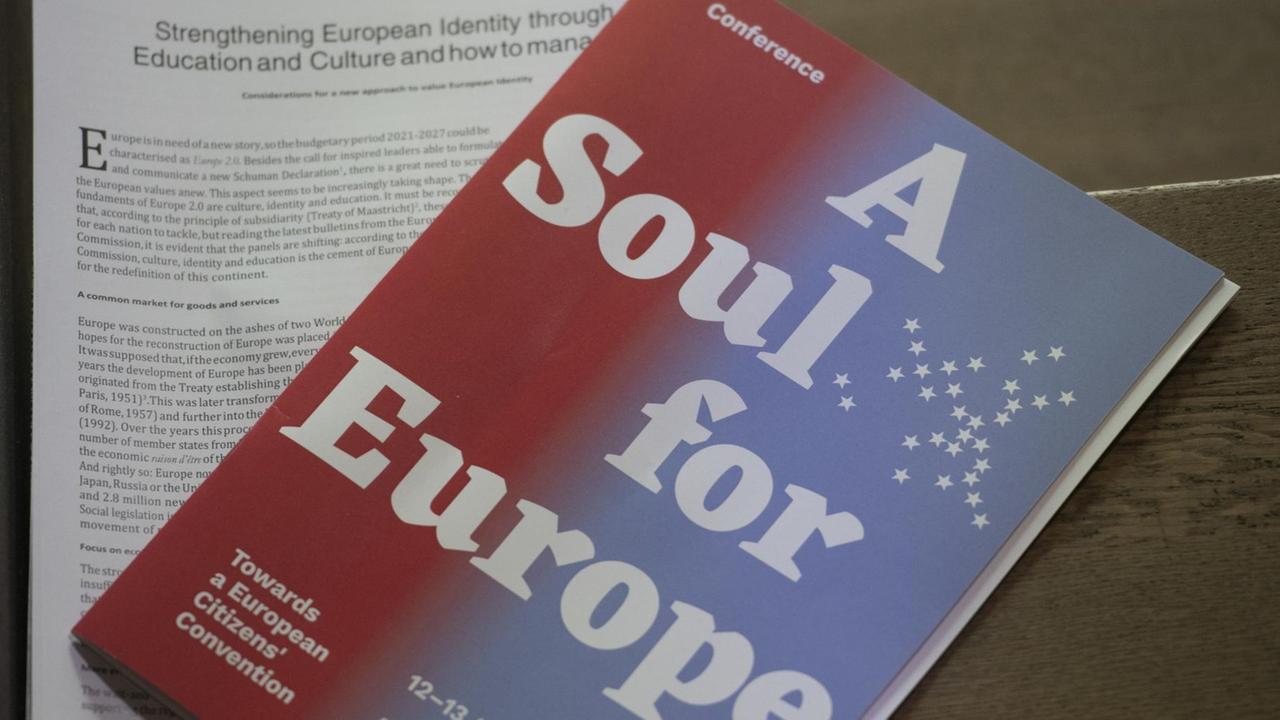 Das Programmheft der Konferenz "A Soul for Europe". 