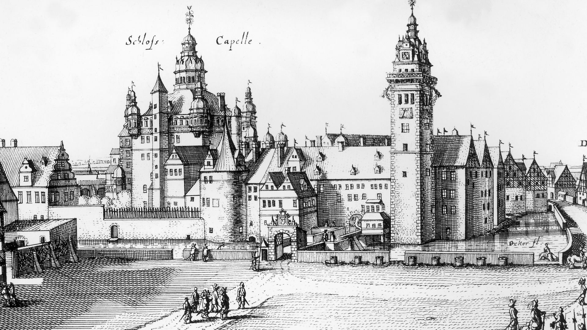 "Das Fürstl. Schloss in der Vestung Wolffenbüttel" Kupferstich, Caspar Merian nach Conrad Buno, 1654, Museum Wolfenbüttel