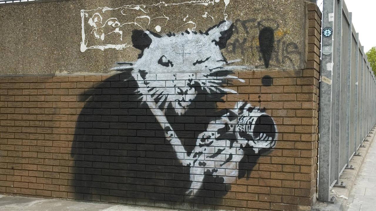 Street-Art von Banksy in London.