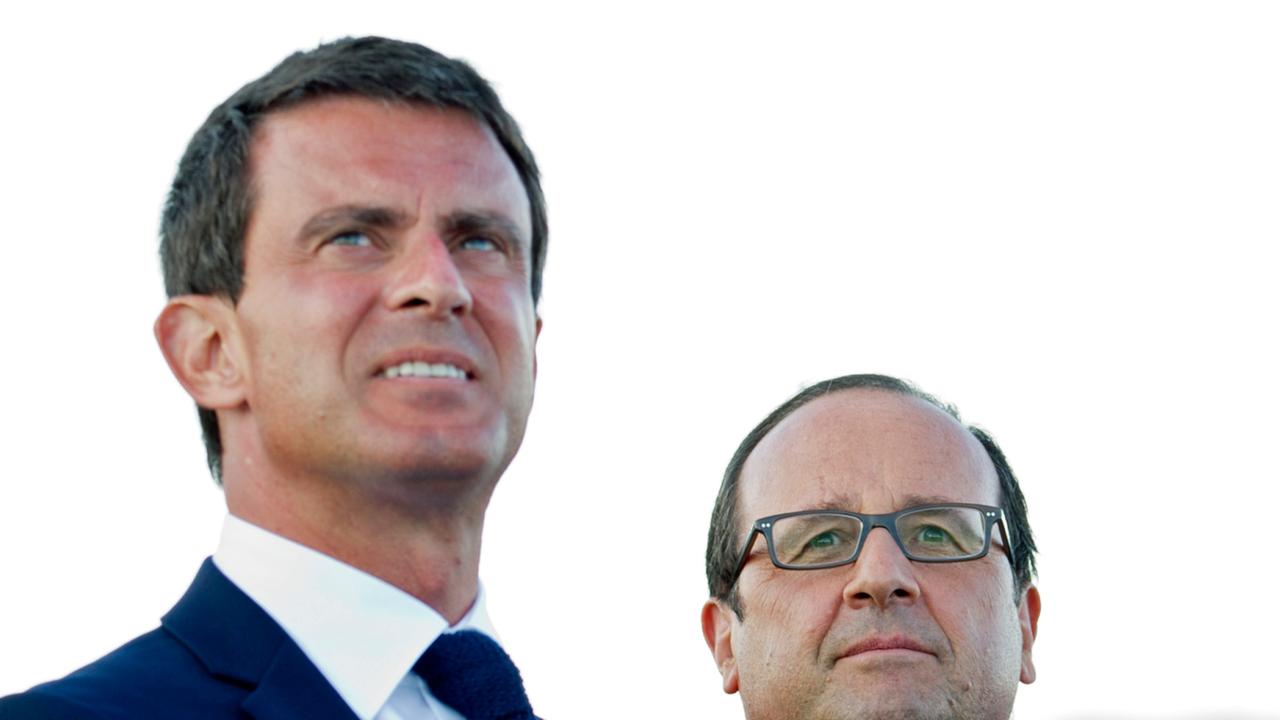 Frankreichs Premierminister Manuel Valls (l.) und Präsident Francois Hollande