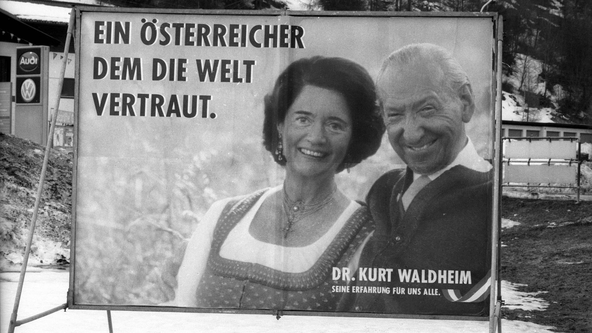 Kurt Waldheim - Wahlplakat zur Präsidentschaftswahl in Österreich, 15.03.1986