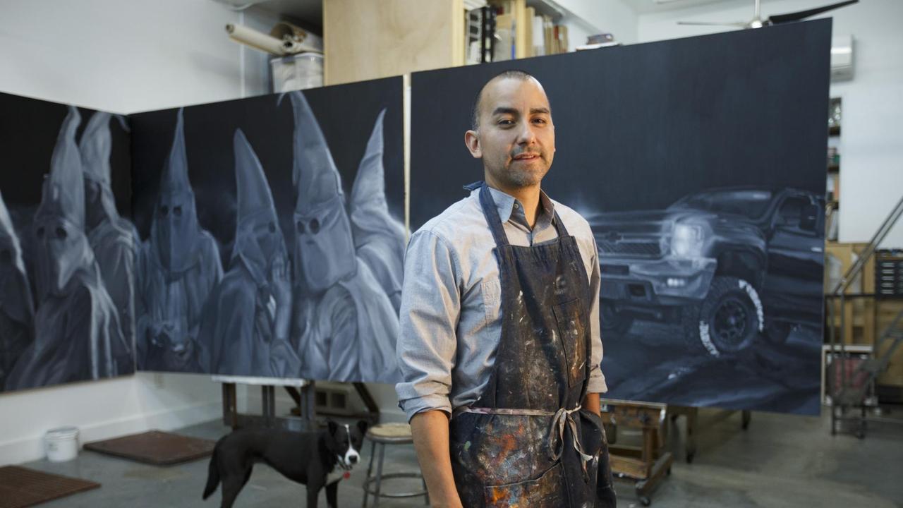 Vincent Valdez in seinem Studio, 2016.