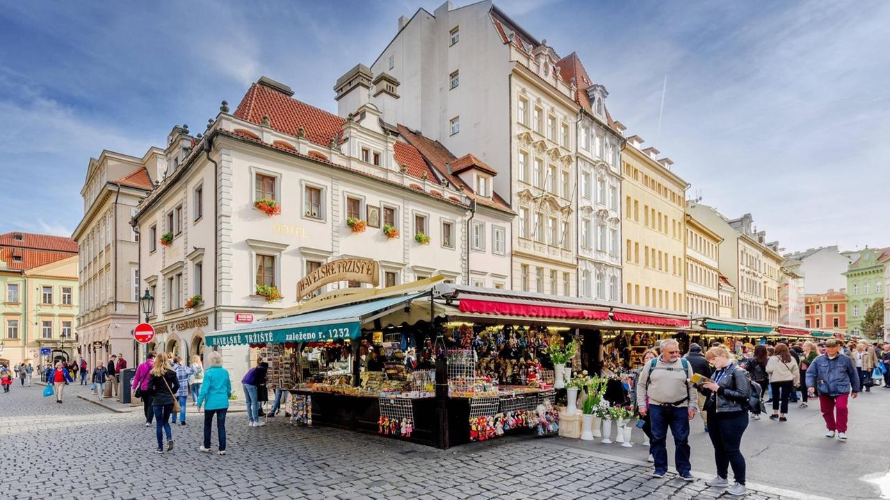 Marktszene in Prag