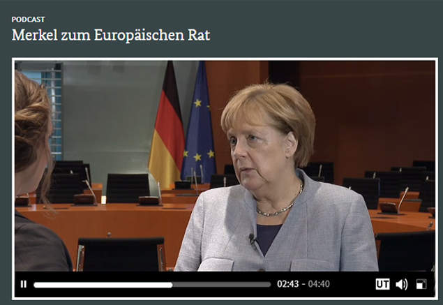 Bundeskanzlerin Merkel äußerte sich im Vodcast zu den Beratungen über die Beziehungen zu Türkei