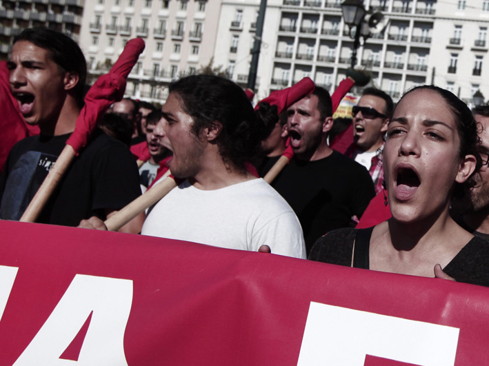 Proteste gegen das jüngste Sparpaket in Griechenland