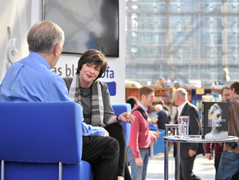 Der Wissenschaftler Hans Belting im Interview mit Barbara Wahlster auf der Leipziger Buchmesse 2013.