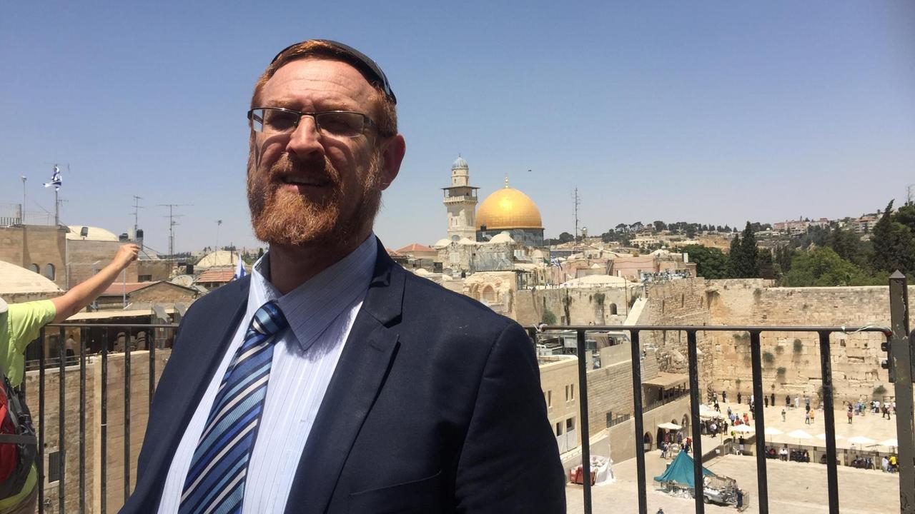 Der israelische Knesset-Abgeordnete Yehuda Glick am Tempelberg in Jerusalem.