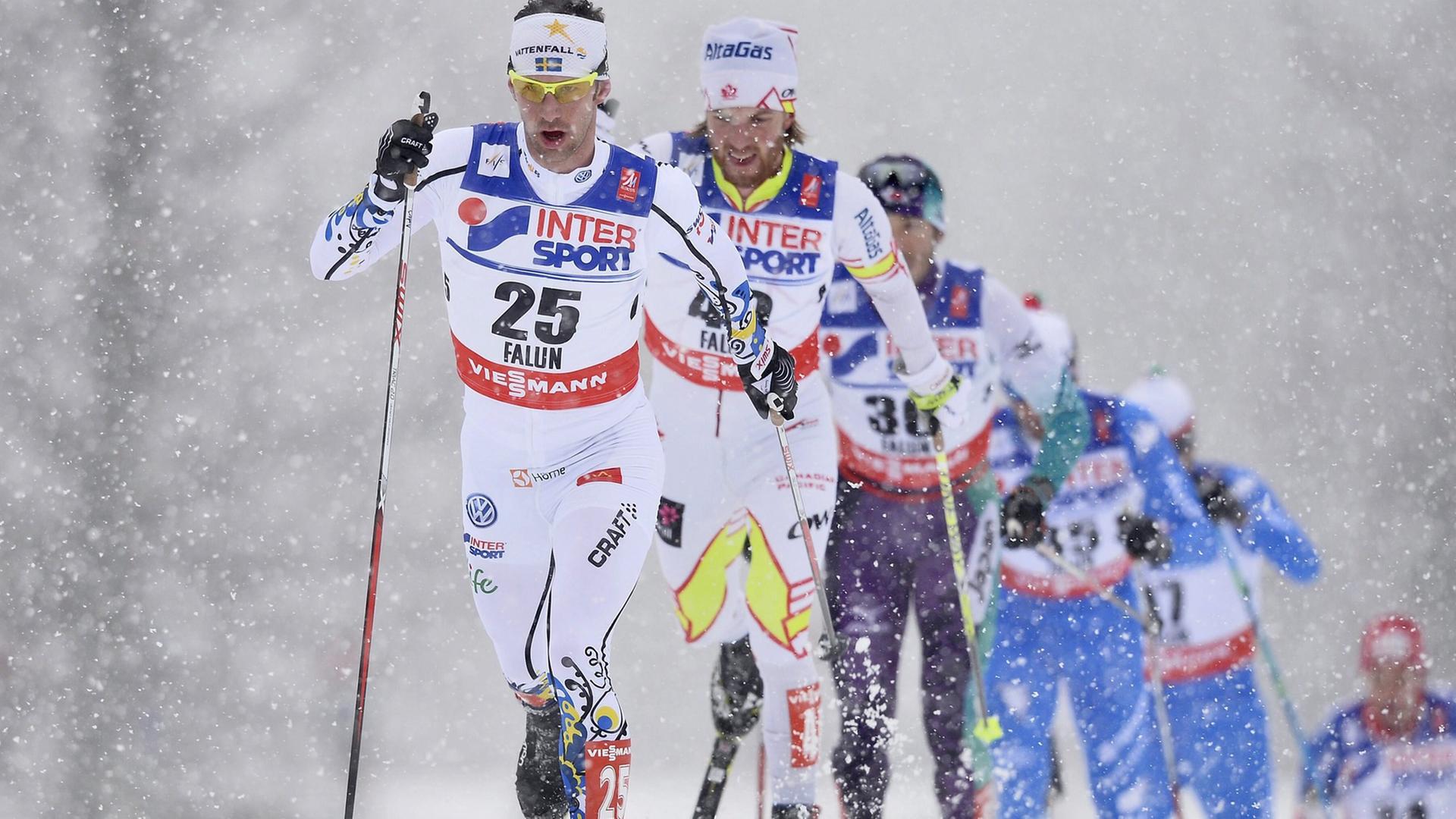 50 Kilometer Lang-Lauf der Männer bei der Ski-WM in Falun 