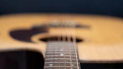 Detail einer Gitarre