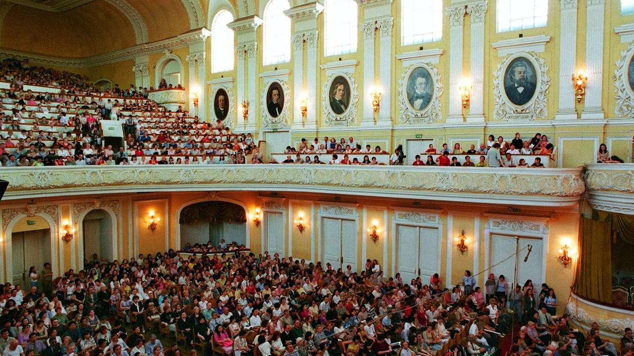 Blick in den Großen Saal des Moskauer Konservatoriums