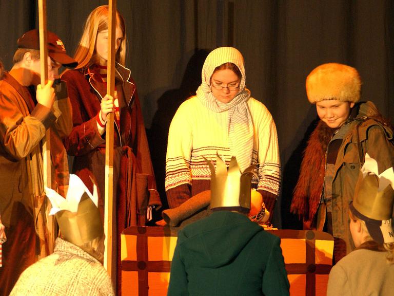 Generalprobe zum Stück "Hilfe, die Herdmanns kommen" des Kindertheaters im Stadttheater Beckum