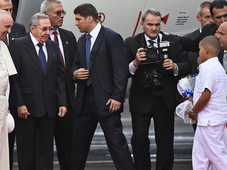 Papst Franziskus bei seiner Ankunft in Havanna