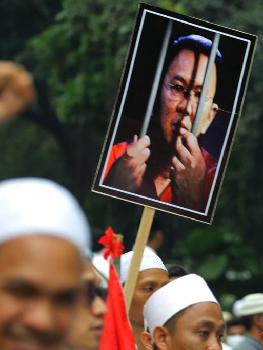 Protest von Muslimen 2016 in Jakarta gegen den christlichen Gouverneur Ahok.