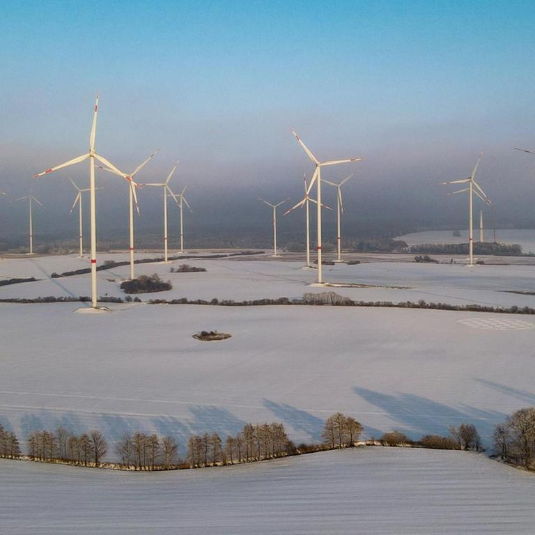 Der Windenergiepark Odervorland im Landkreis Oder-Spree
