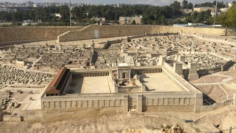Ein Modell im Maßstab 1 zu 50 zeigt das antike Jerusalem im Israel-Museum