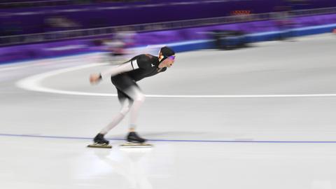 Moritz GEISREITER (GER),Aktion. Speedskating Men,Eisschnelllaufen,10 000 m Herren am 15.02.2018 Gangneung Oval, Olympische Winterspiele 2018, vom 09.02. - 25.02.2018 in PyeongChang/ Suedkorea. Â *** Moritz Gala riding GER action speed skating men speed skating 10 000 m men on 15 02 2018 Gangneung oval Winter Olympics 2018 from 09 02 25 02 2018 in PyeongChang Korea Â