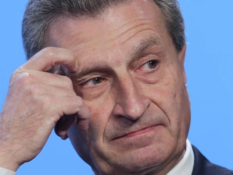 Der EU-Kommissar Guenther Oettinger (CDU)